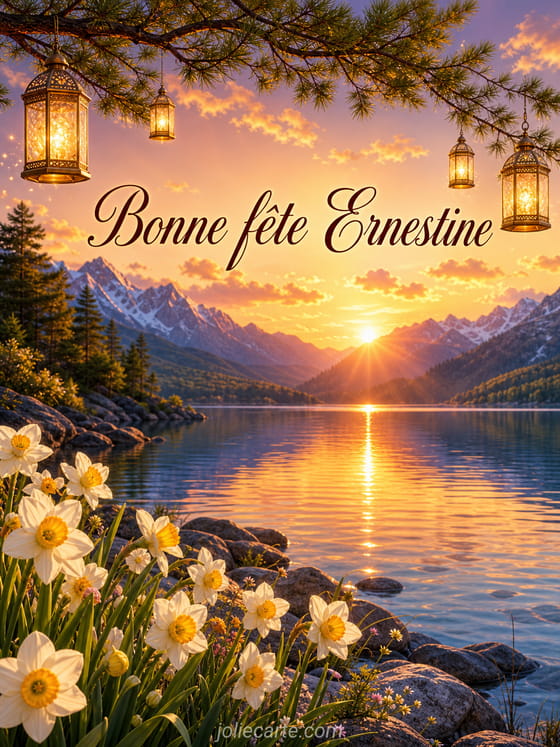 Carte bonne fête Ernestine