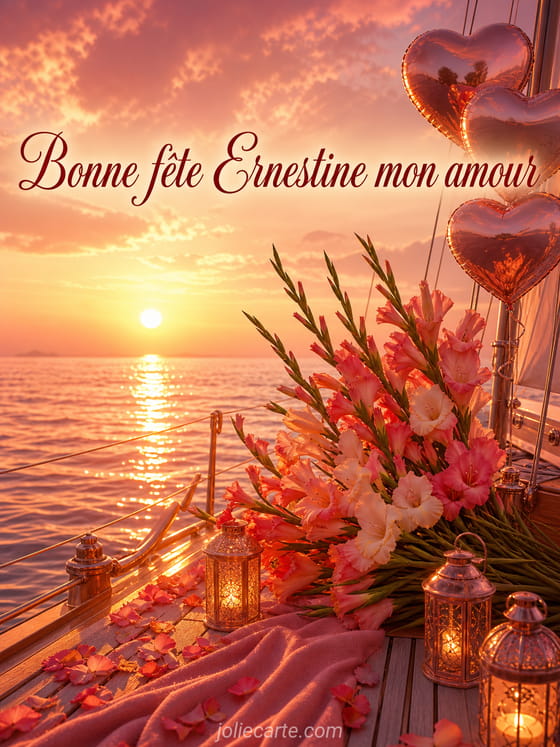 Carte bonne fête Ernestine