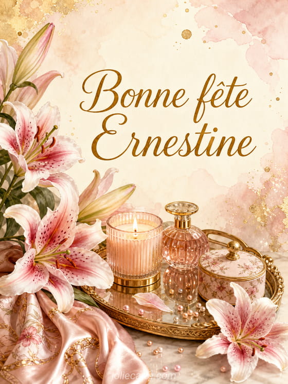 Carte bonne fête Ernestine