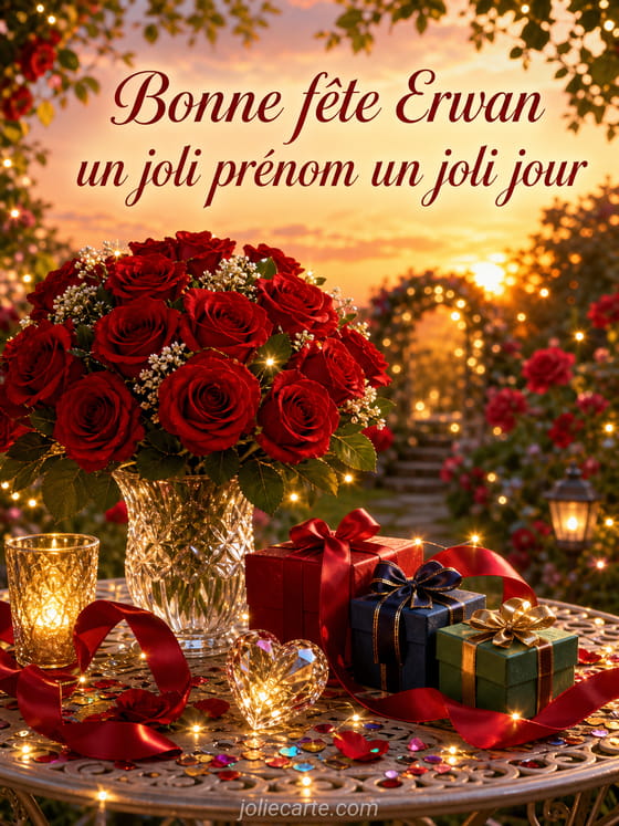 Carte bonne fête Erwan