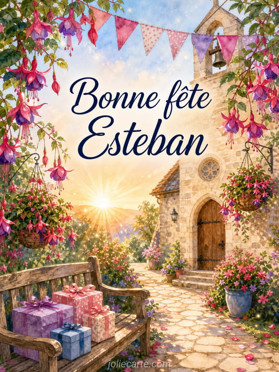 Carte bonne fĂȘte Esteban