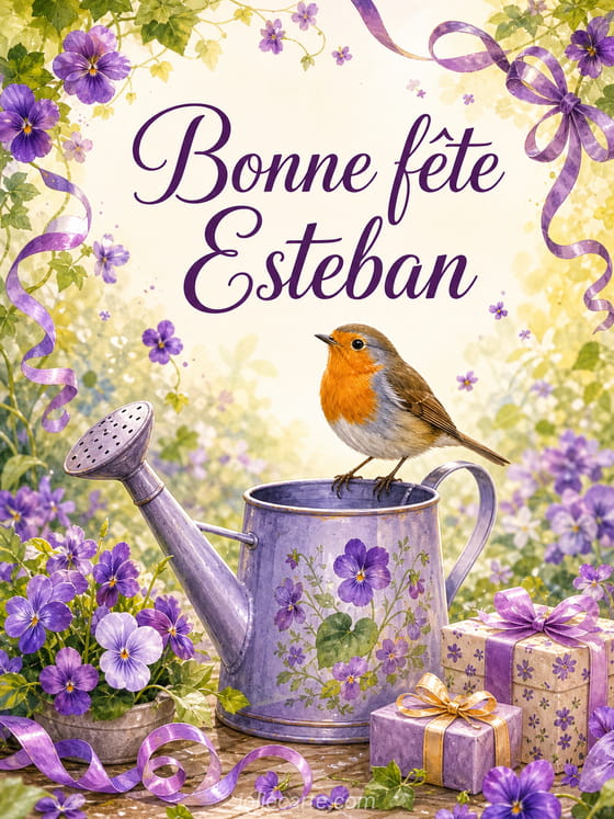 Carte bonne fĂȘte Esteban
