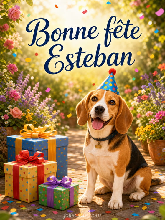 Carte bonne fĂȘte Esteban