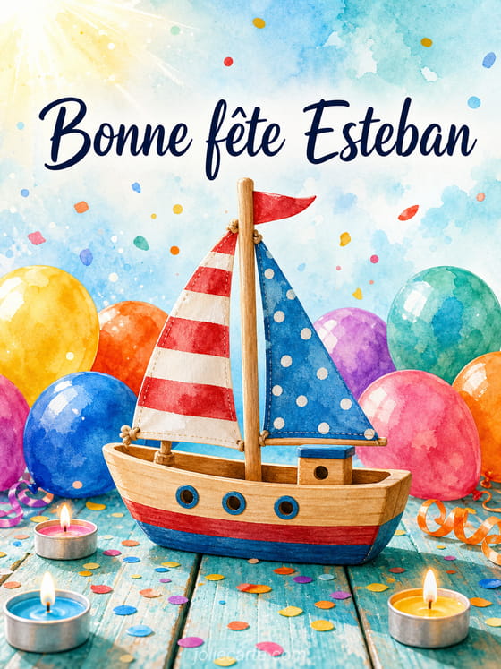 Carte bonne fĂȘte Esteban