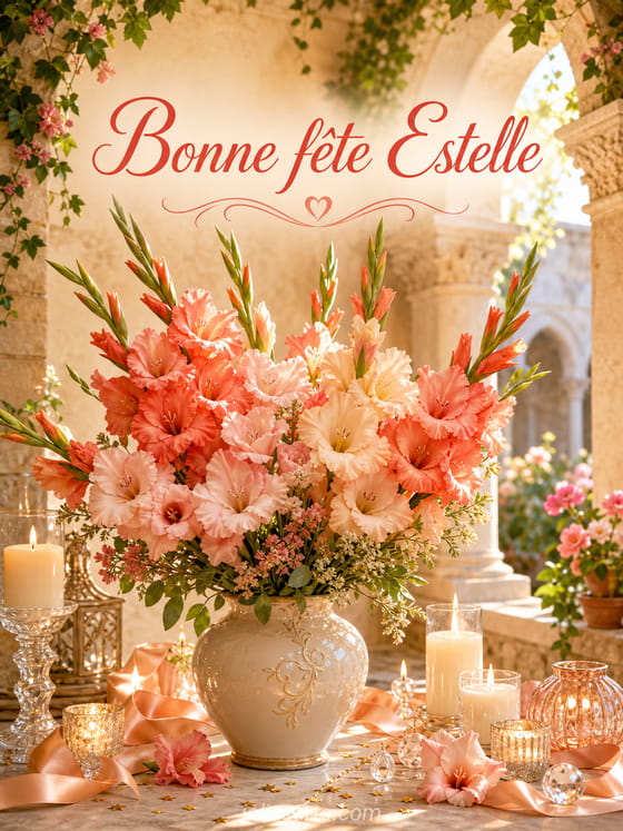 Carte bonne fête Estelle