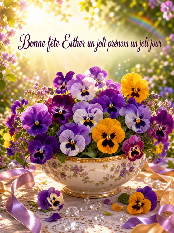 Carte bonne fête Esther