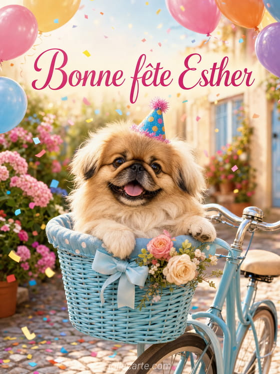 Carte bonne fête Esther