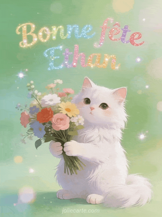 Carte bonne fête Ethan animée
