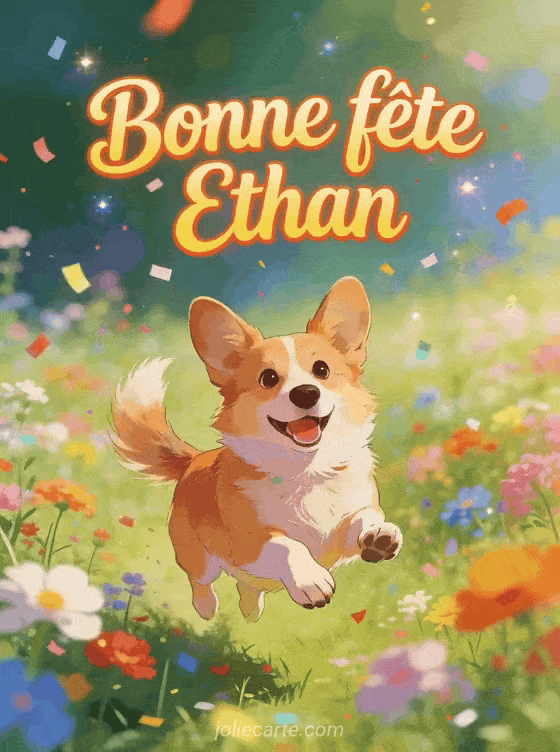 Carte bonne fête Ethan animée
