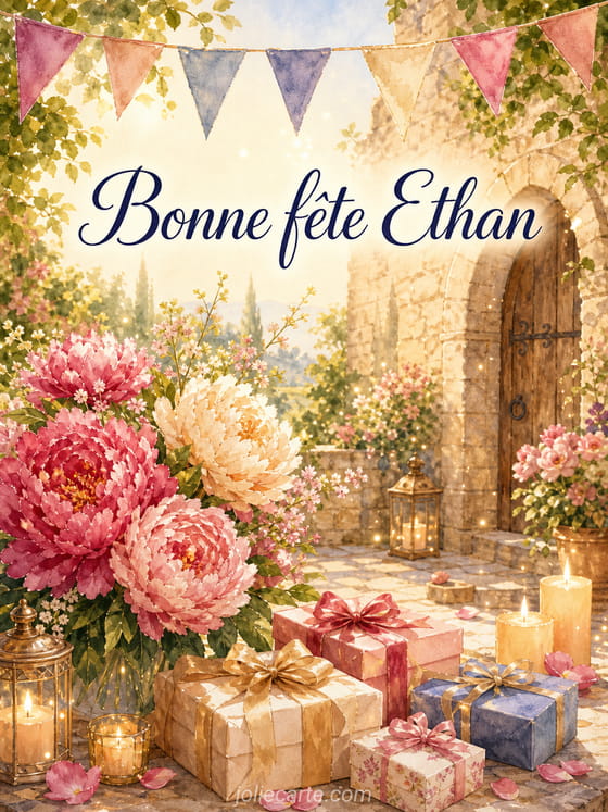 Carte bonne fête Ethan