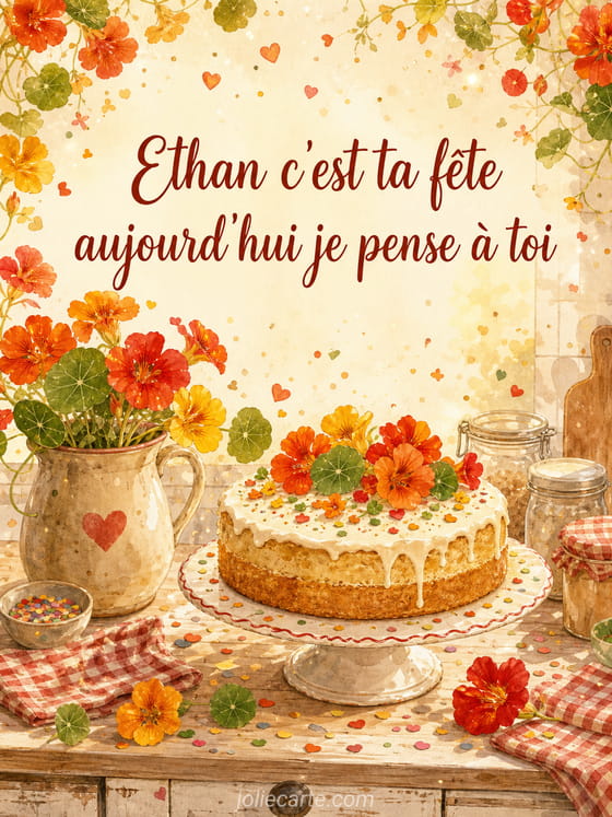 Carte bonne fête Ethan