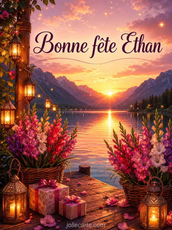 Carte bonne fête Ethan