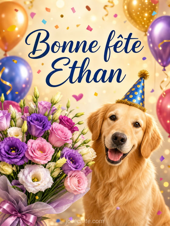 Carte bonne fête Ethan
