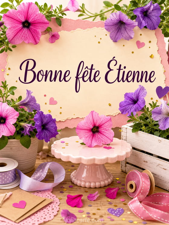 Carte bonne fĂȘte Ătienne