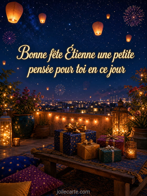 Carte bonne fĂȘte Ătienne