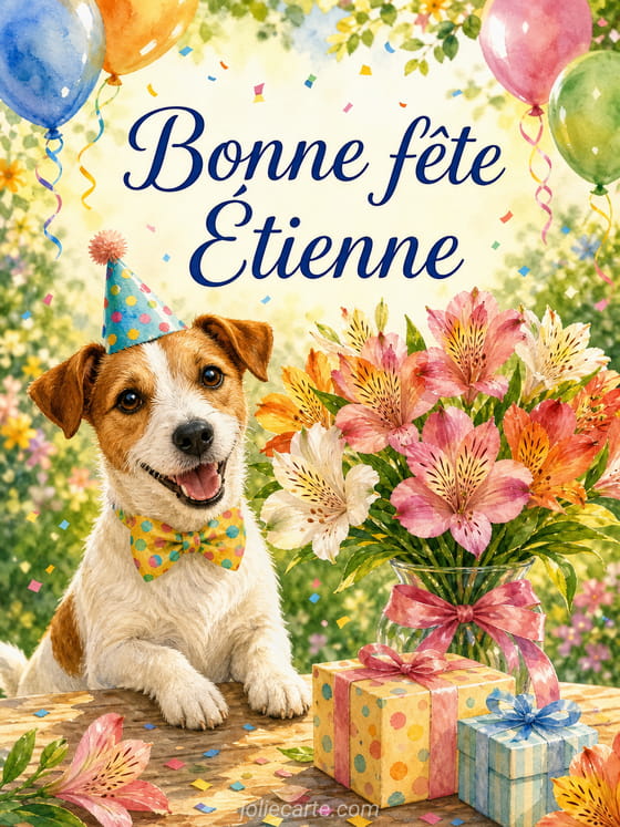 Carte bonne fĂȘte Ătienne