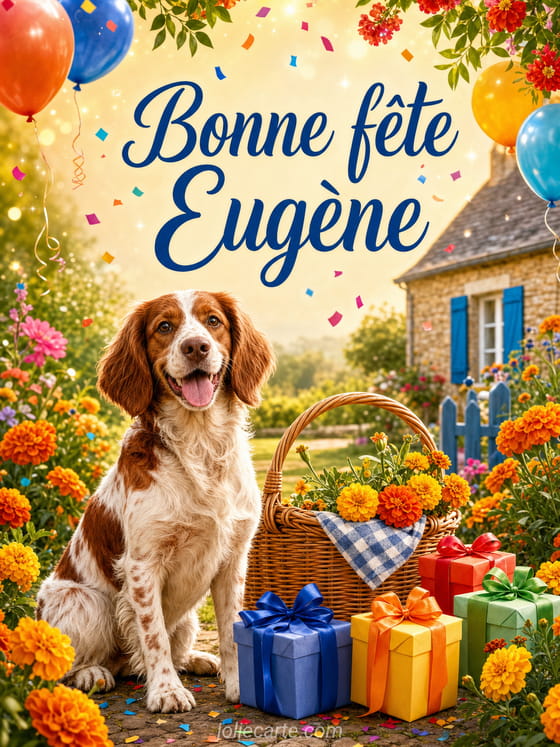 Carte bonne fête Eugène