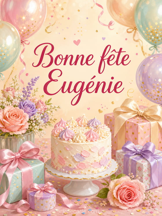 Carte bonne fête Eugénie