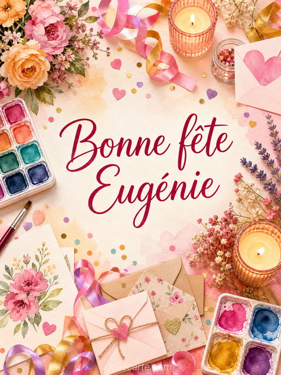 Carte bonne fête Eugénie