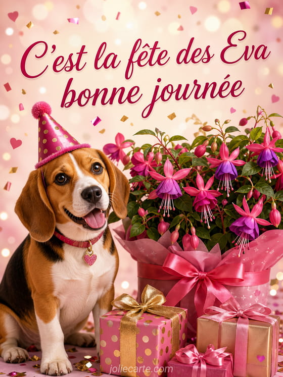 Carte bonne fête Eva