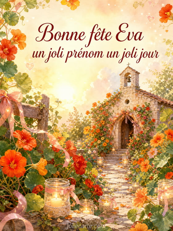 Carte bonne fête Eva