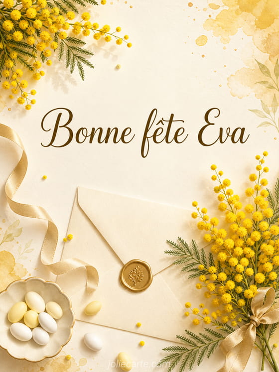 Carte bonne fête Eva