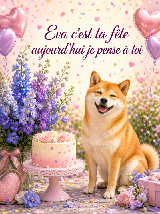 Carte bonne fête Eva