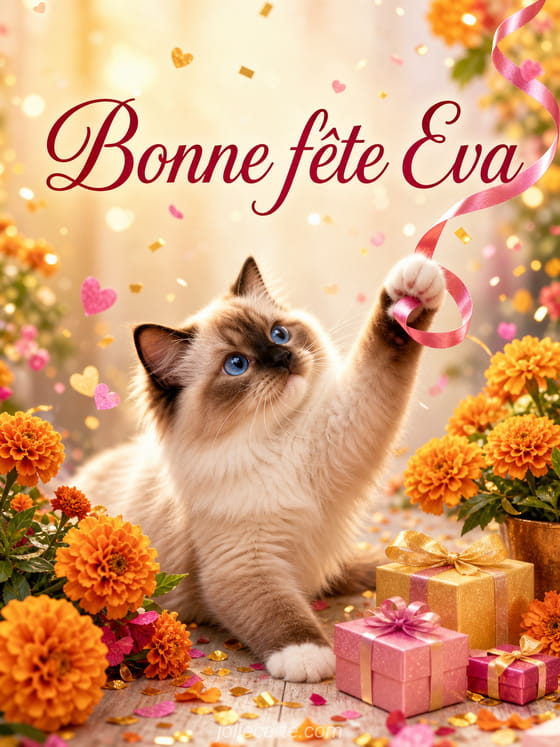 Carte bonne fête Eva