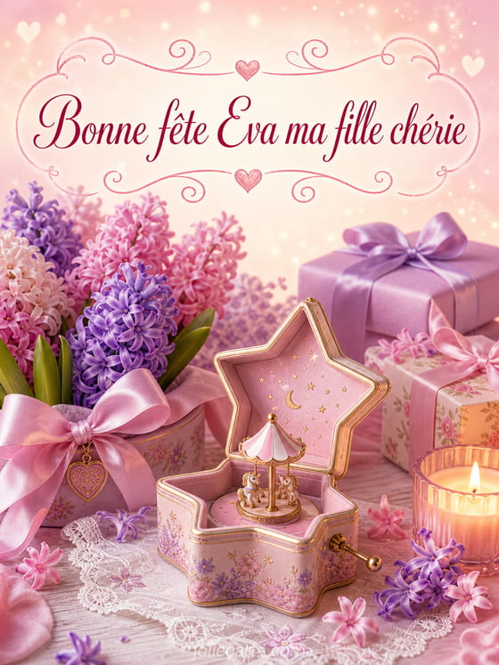 Carte bonne fête Eva
