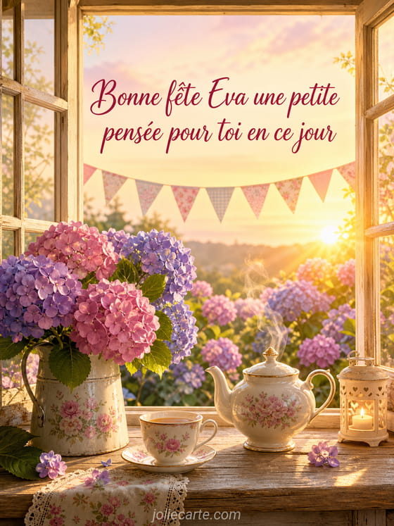 Carte bonne fête Eva