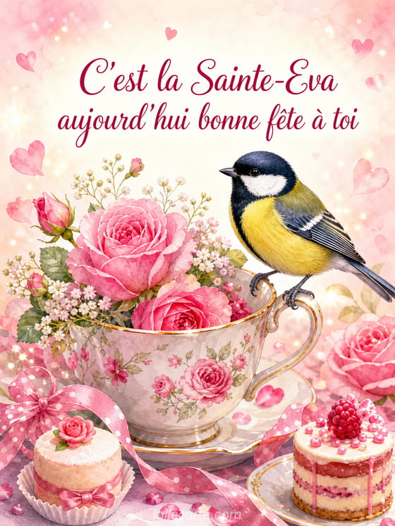 Carte bonne fête Eva