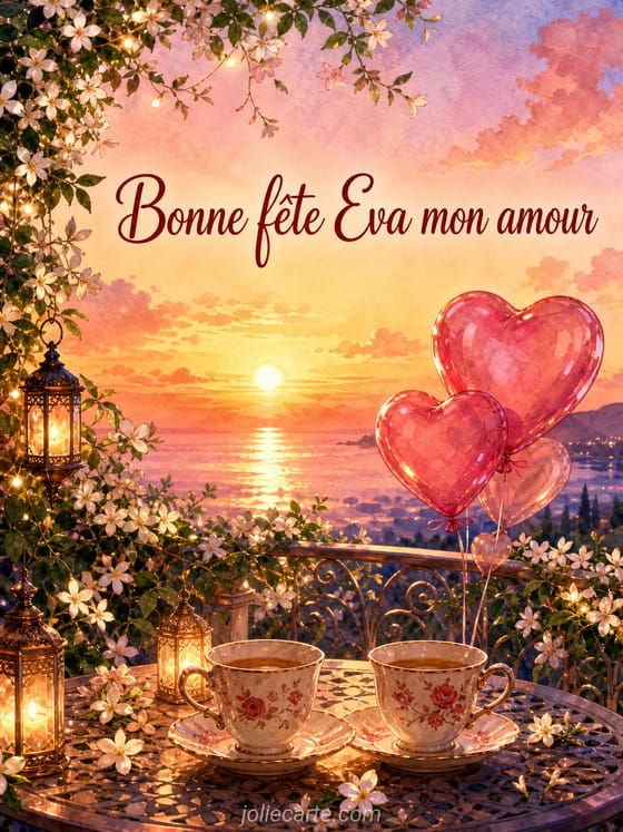 Carte bonne fête Eva
