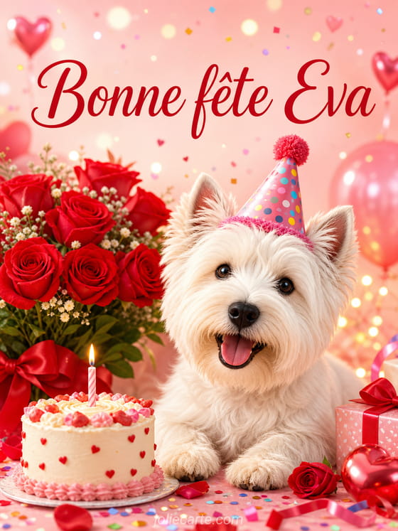 Carte bonne fête Eva