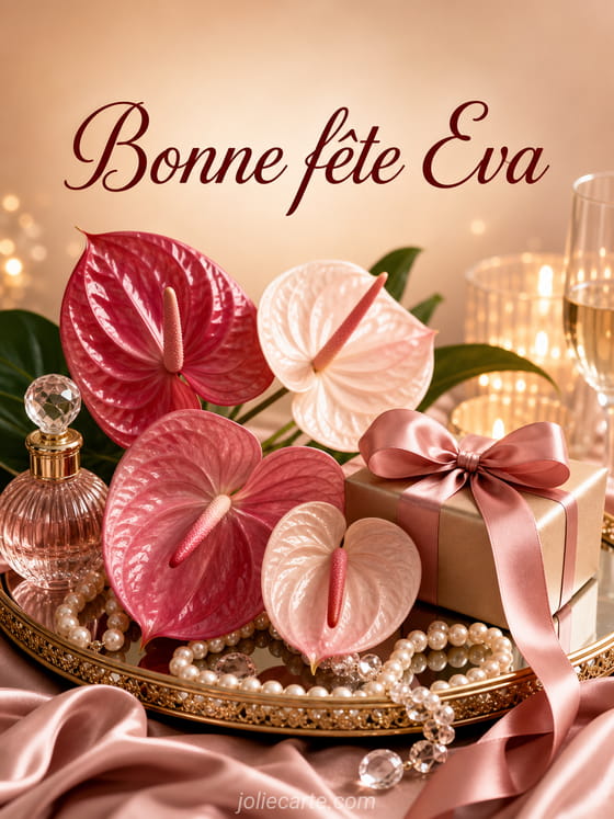 Carte bonne fête Eva
