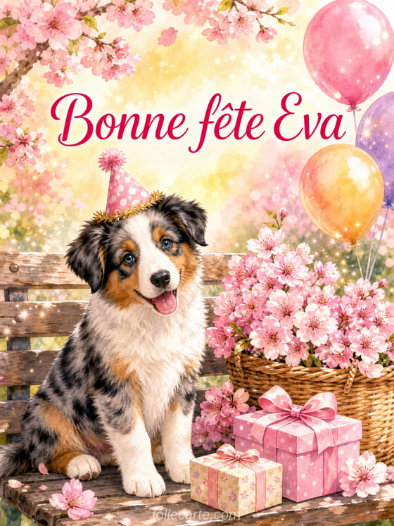 Carte bonne fête Eva