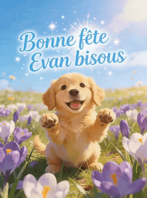 Bonne fête Evan - Bonne fete evan bisous