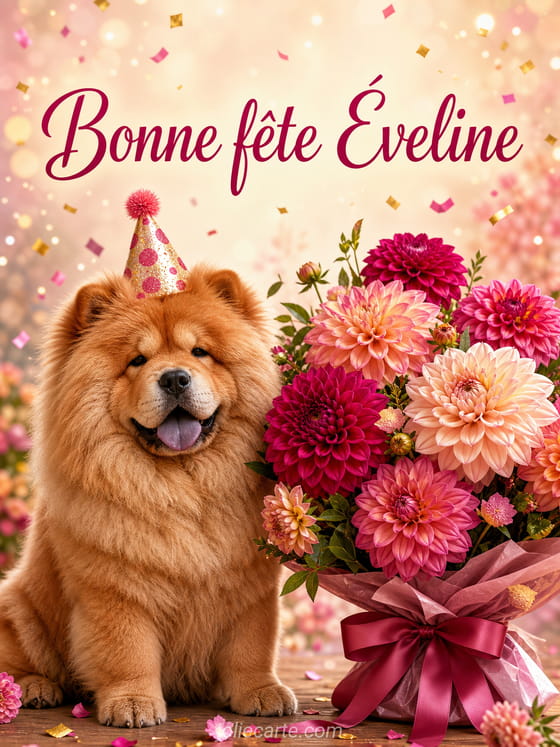 Carte bonne fĂȘte Ăveline