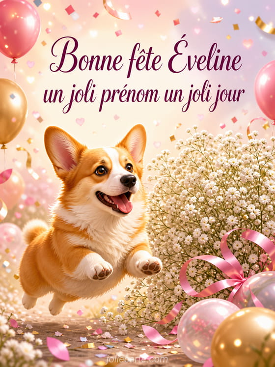 Carte bonne fĂȘte Ăveline