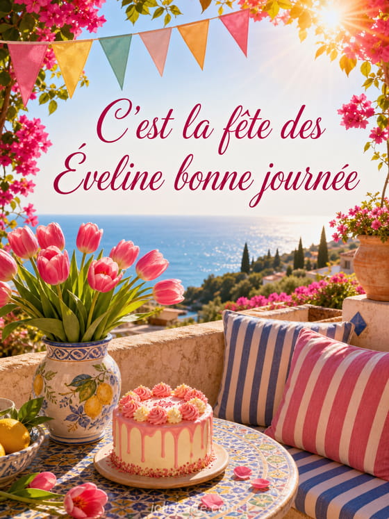 Carte bonne fĂȘte Ăveline