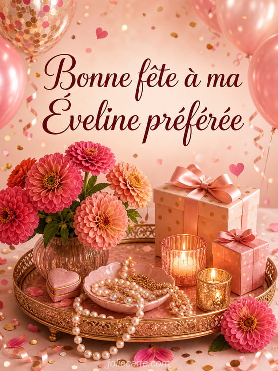 Carte bonne fĂȘte Ăveline