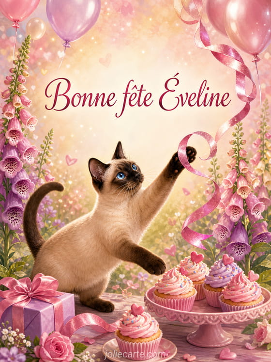 Carte bonne fĂȘte Ăveline