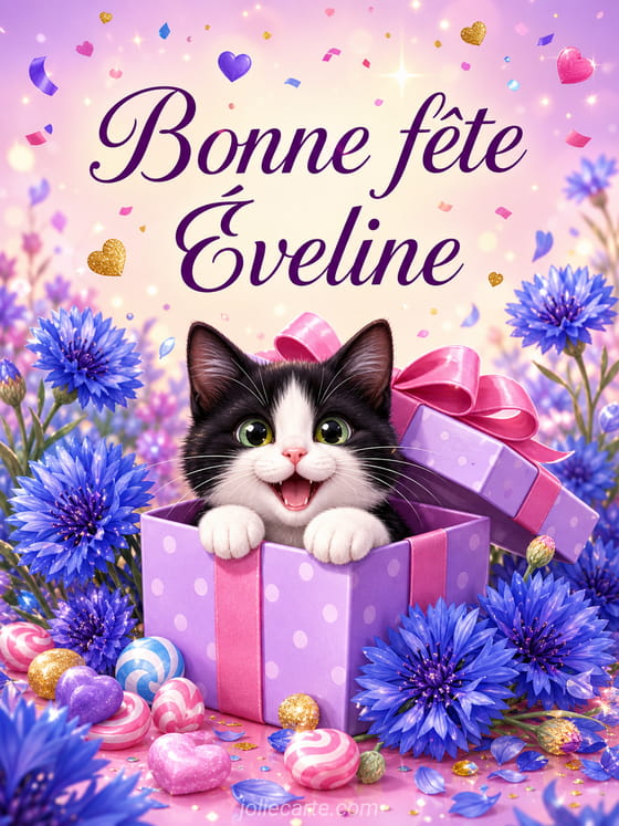 Carte bonne fĂȘte Ăveline