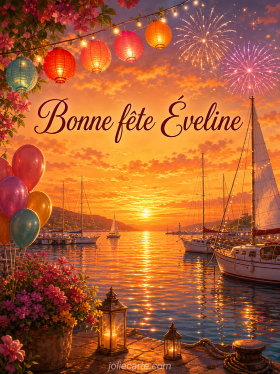 Carte bonne fĂȘte Ăveline