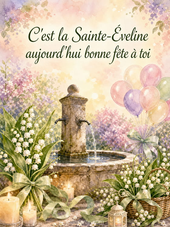 Carte bonne fĂȘte Ăveline