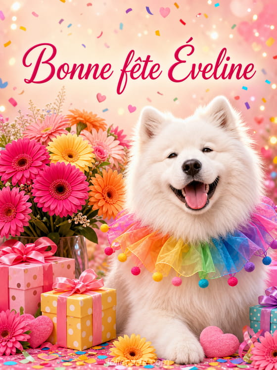 Carte bonne fĂȘte Ăveline