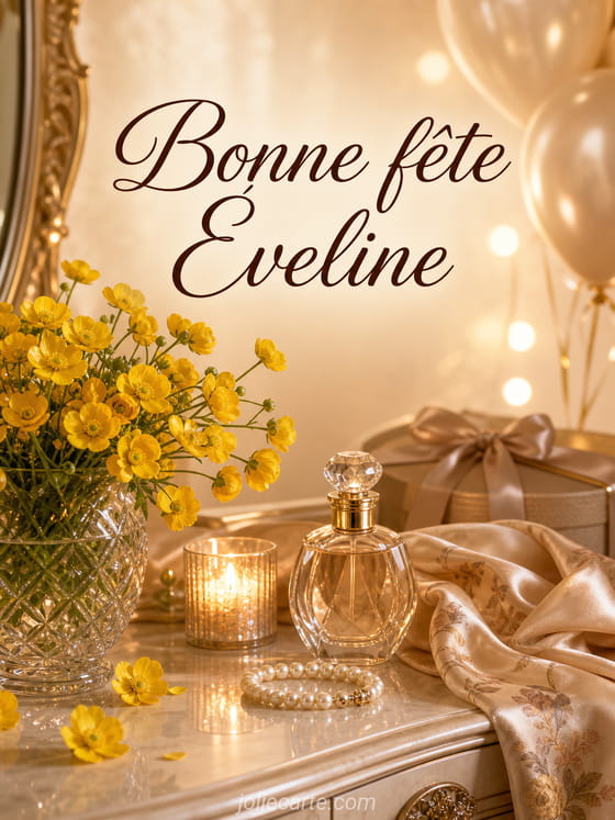 Carte bonne fĂȘte Ăveline