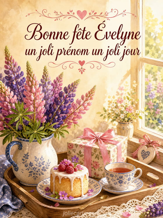 Carte bonne fĂȘte Ăvelyne