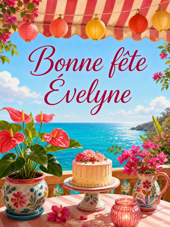Carte bonne fĂȘte Ăvelyne