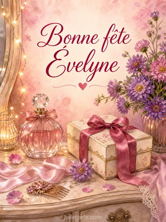 Carte bonne fĂȘte Ăvelyne