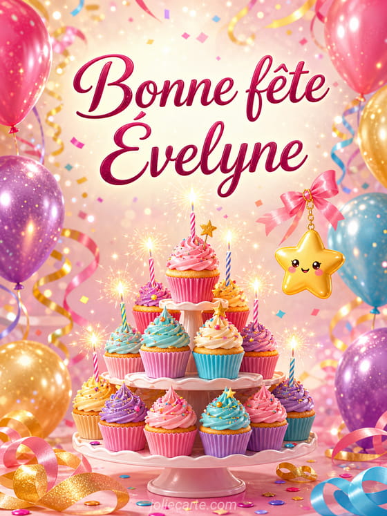 Carte bonne fĂȘte Ăvelyne